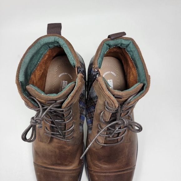 STACY ADAMS Men’s Octavius Cap Toe Inside Zip Boots Brown Size 12 Pre-owned main image 8